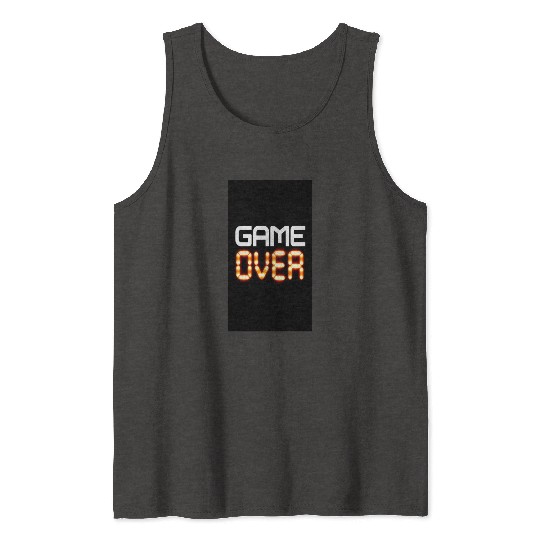 Game Over Digital LED Typography Tank Tops