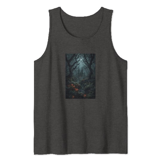 Enchanted Forest with Haunted Castle Tank Tops