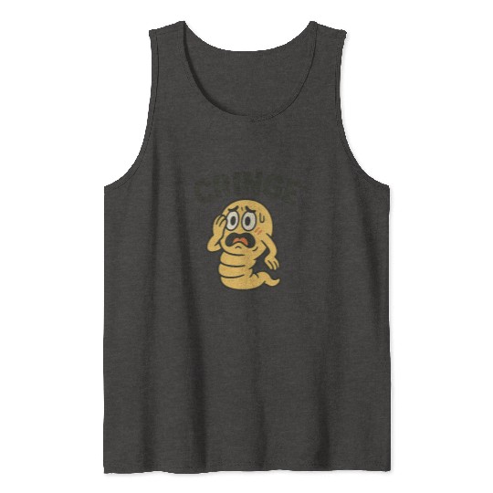Cringe Meme Worm Illustration Tank Tops