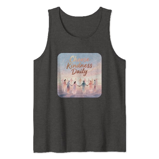 Choose Kindness Daily Inspirational Design Tank Tops