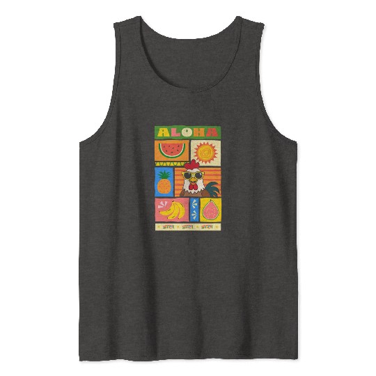 Aloha Chicken Tank Tops – Funny Tropical Design