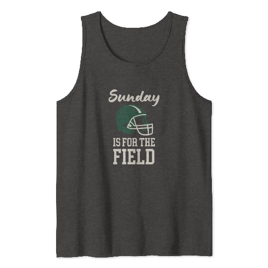 Sunday Football Field Design Tank Tops