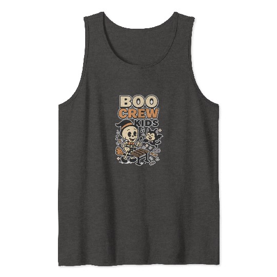 Halloween Skeleton and Bat Kids Tank Tops