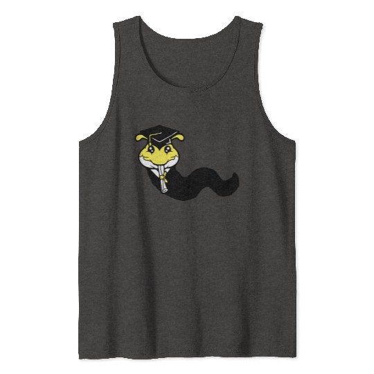 Caterpillar school graduation passed College proud Tank Tops