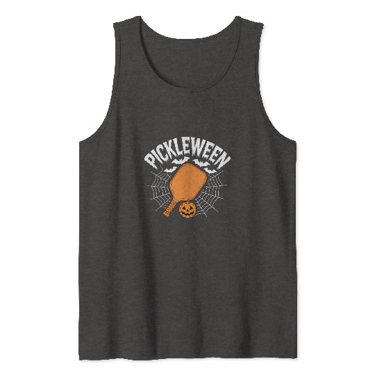 Pickleween Pickleball Funny Halloween Tank Tops