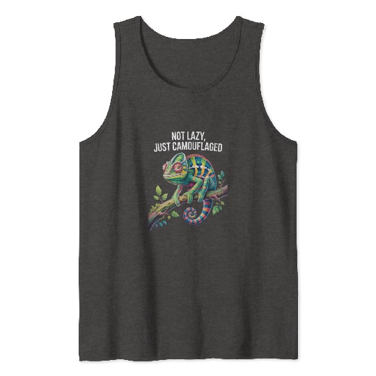 Camouflaged Chameleon Pride Tank Tops