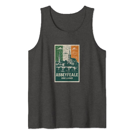 Abbeyfale Ireland Church Skyline Tank Tops