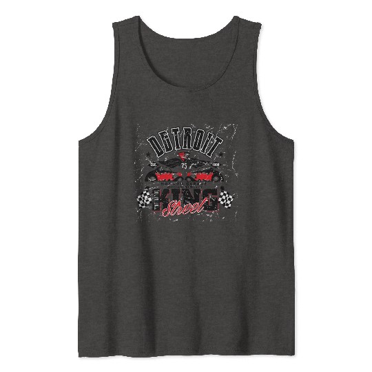 Retro Octobite Hot Rod Detroit Garage Tank Tops