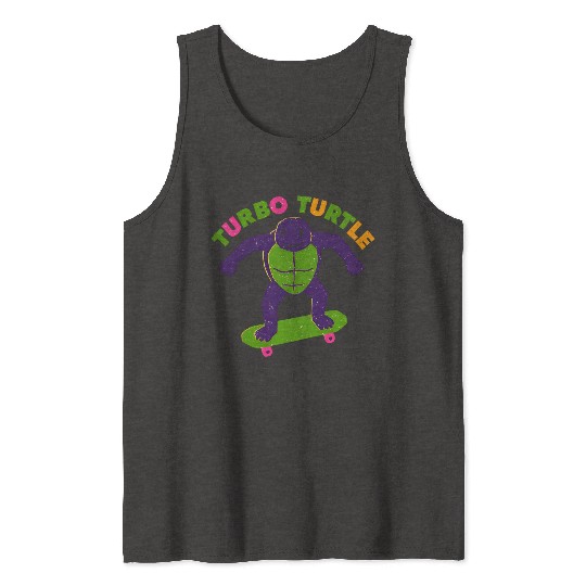Galactic Turtle Skateboard Design Tank Tops