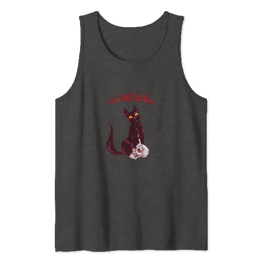 Cozy Gothic Cat Mom Tank Tops