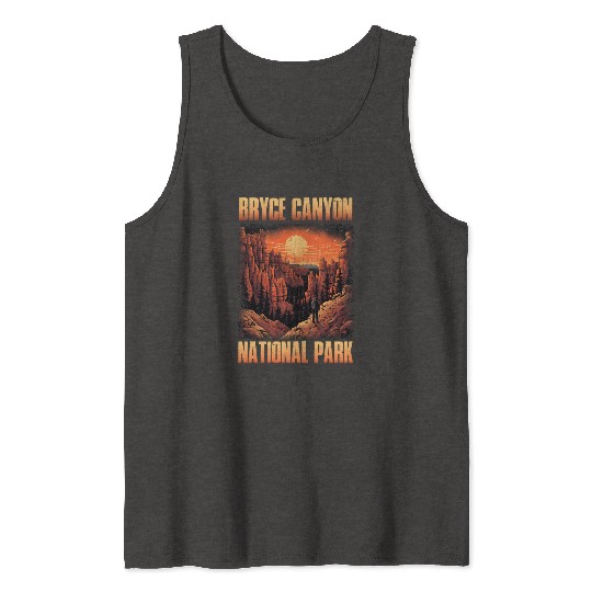 Bryce Canyon National Park Sunset Illustration Tank Tops