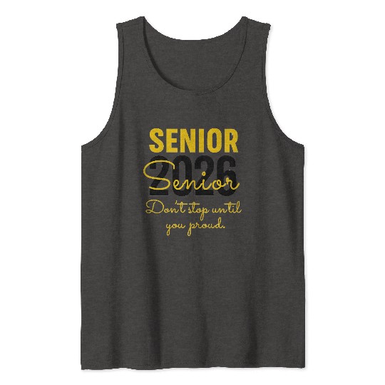 Senior 2026 Distressed Number Design Class of 2026 Tank Tops