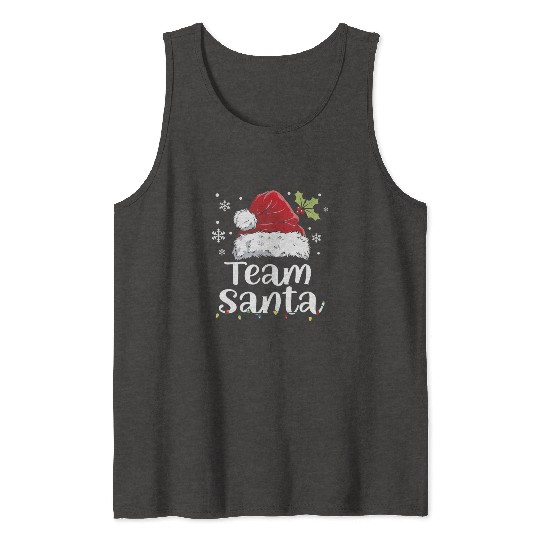 Team Santa Holiday Christmas Design Tank Tops