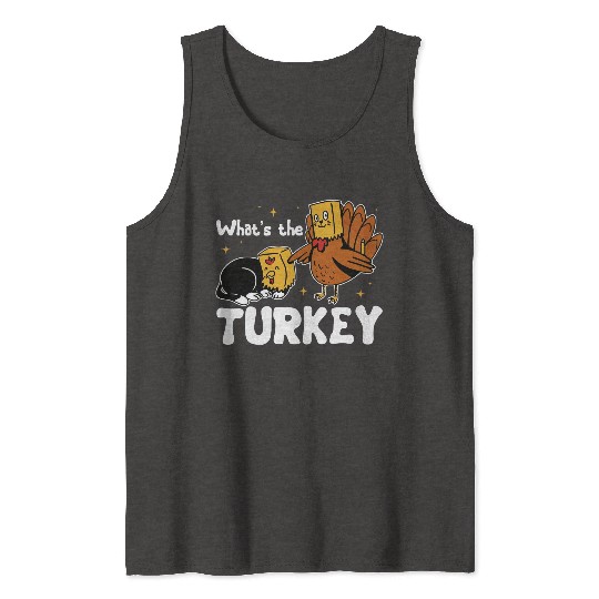 Turkey Thanksgiving Tank Tops Cat Lover Gift Cute Tank Tops