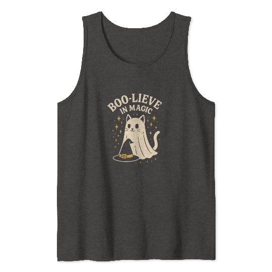 Enchanting Cat in Magic Costume Tank Tops