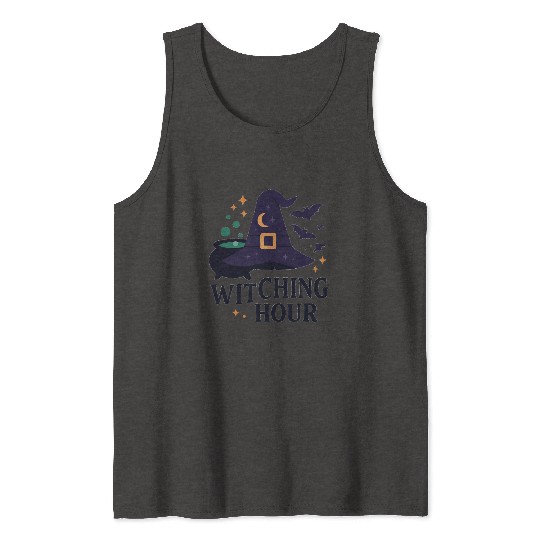 Witching Hour Night Scene Design Tank Tops