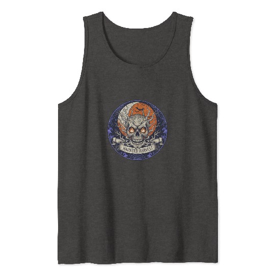 Haunted Harvest Halloween Design Tank Tops