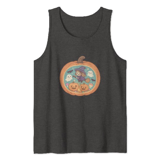 Halloween Kids Friendly Ghost Tank Tops Artwork