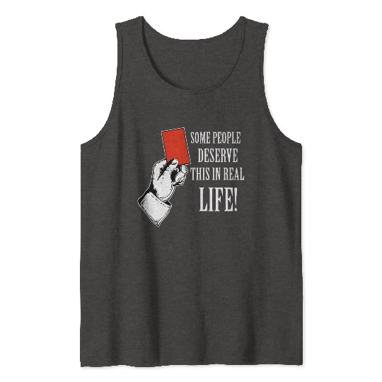 Red card funny designs Tank Tops