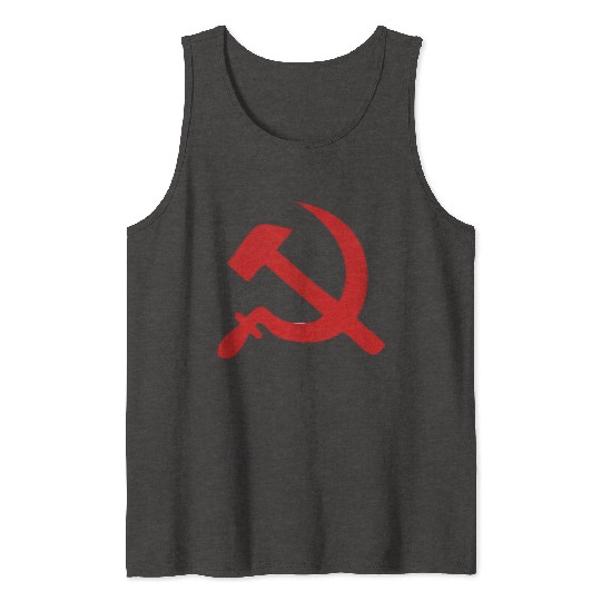 hammer and sickle Tank Tops