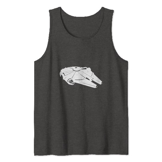 Millennium Falcon White Tank Tops