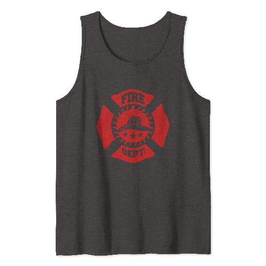 Fire Brigade logo symbol design Tank Tops