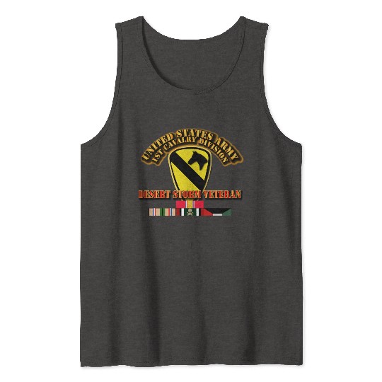 Army - 1st Cavalry Division - Desert Storm Veteran Tank Tops