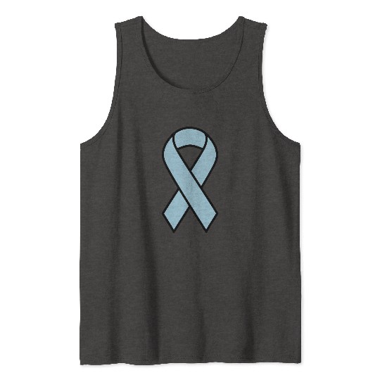 Light Blue Prostate Cancer Ribbon Tank Tops