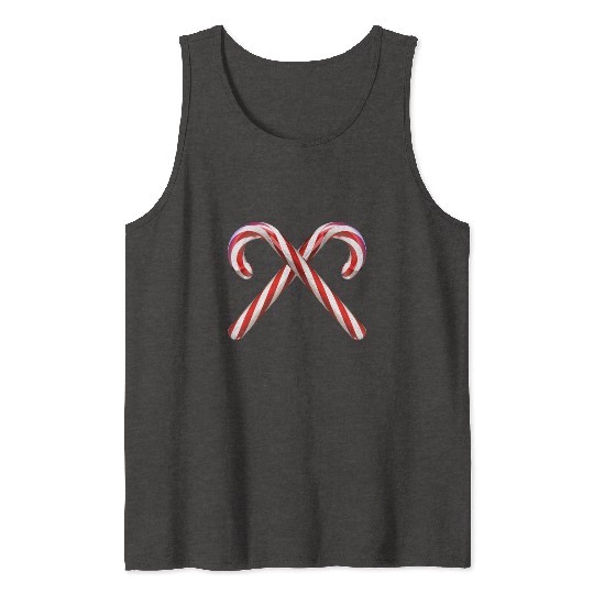 Crossed candy canes Tank Tops