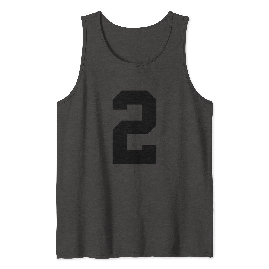 number 2 solid Tank Tops