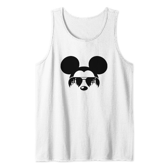 Mickey Mouse Sunglasses Tank Tops, Disney Castle Tank Tops
