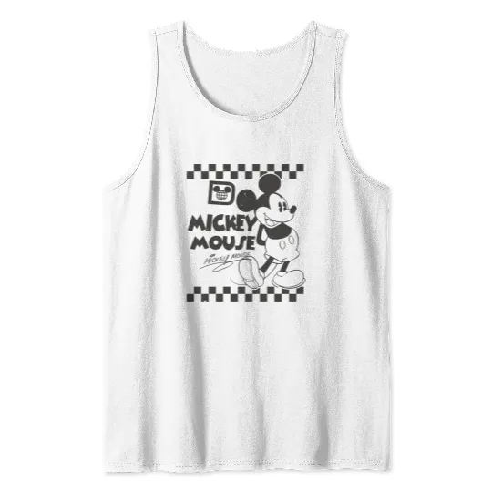Mickey Mouse Tank Tops, Disney Tank Tops, Vintage Mickey Mouse Tank Tops, Checkered Mickey Tank Tops