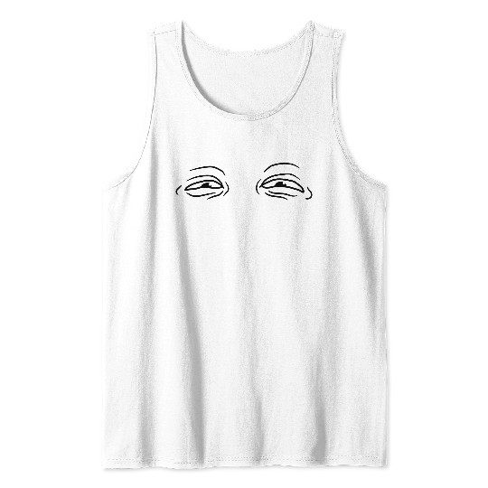 design 2 funny eyes rogue laugh funny cheeky look Tank Top