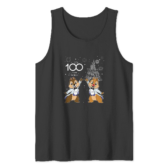 Disney Chip And Dale Couple Characters Tank Tops, 100 Years of Wonder Tank Tops