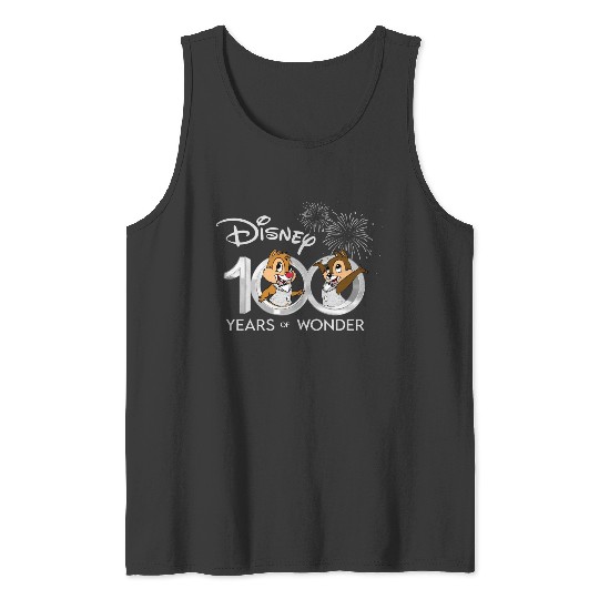 Disney 100 Years of Wonder Tank Tops, 100th Anniversary Tank Tops, Chip and Dale Tank Tops