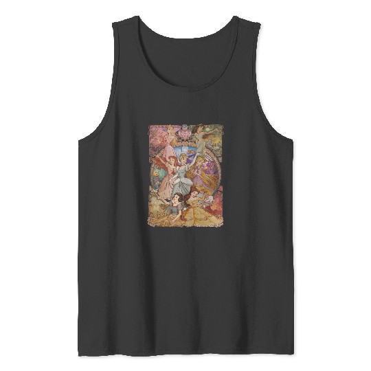 Discover Retro Disney Princess Tank Tops, Princess Squad Tank Tops