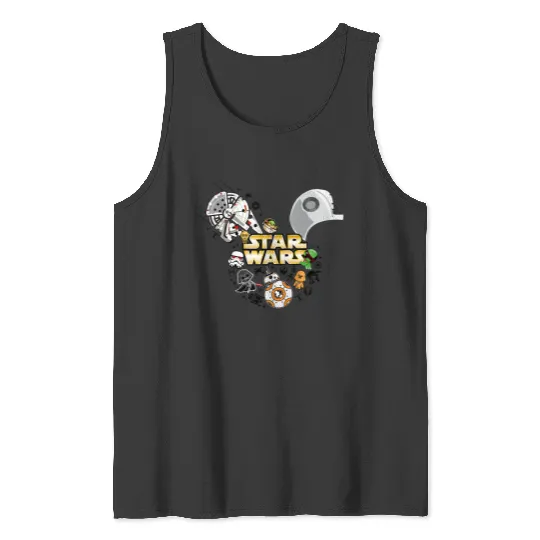 Star Wars Mickey Mouse Tank Tops, Mickey head star wars Tank Tops, Disney Family Tank Tops