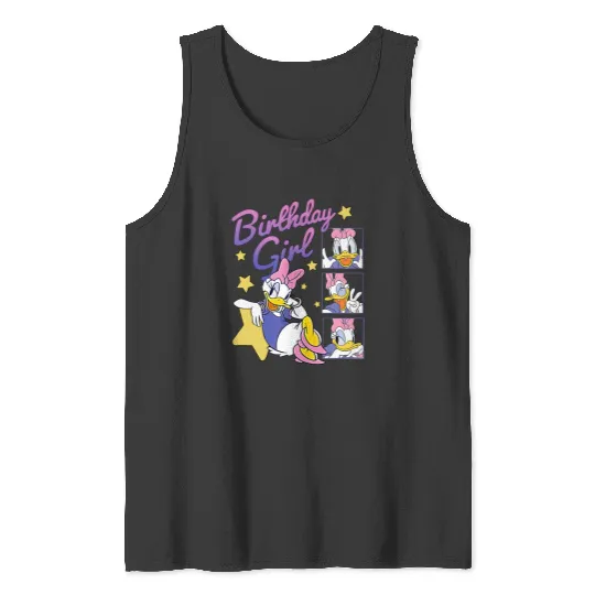 Disney Daisy Duck Birthday Girl Tank Tops, Disney Daisy Birthday Tank Tops