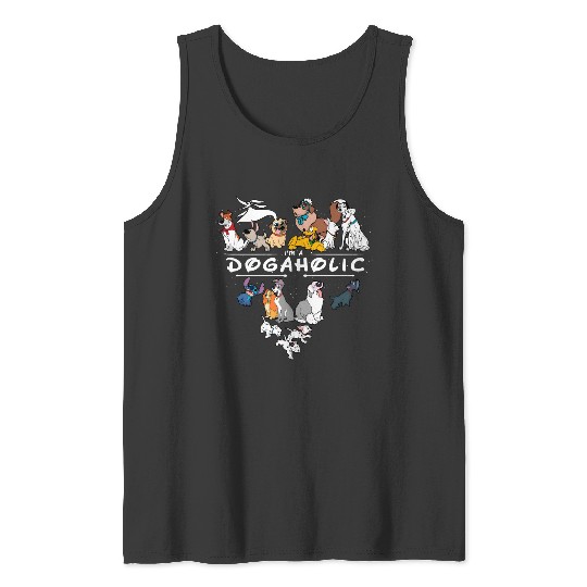 I'm Dog a Holic Disney Dogs Tank Tops, Disney Pluto, Bolt Percy Dug Tank Tops