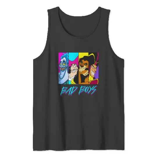 Retro Disney Villains Bad Boy Tank Tops Hades Captain Hook Scar Jafar Tank Tops