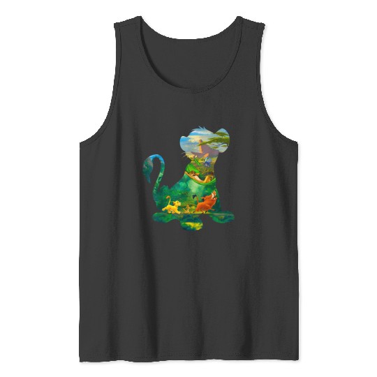 Disney Lion King Simba Silhouette Graphic T 4693 Tank Tops