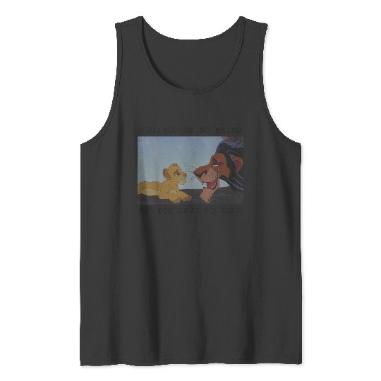 Disney The Lion King Simba Scar Youre So Weird M Tank Tops