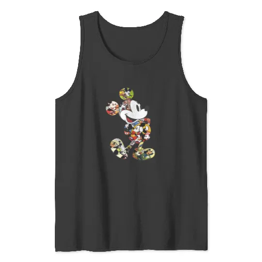 Disney Men's Mickey Mouse Vintage Scene Me Graphic Tank Tops