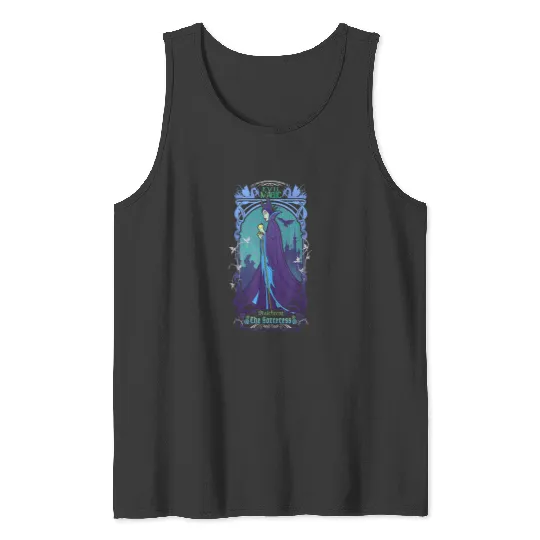 Disney Maleficent The Sorceress Deep Purple Grap Tank Tops