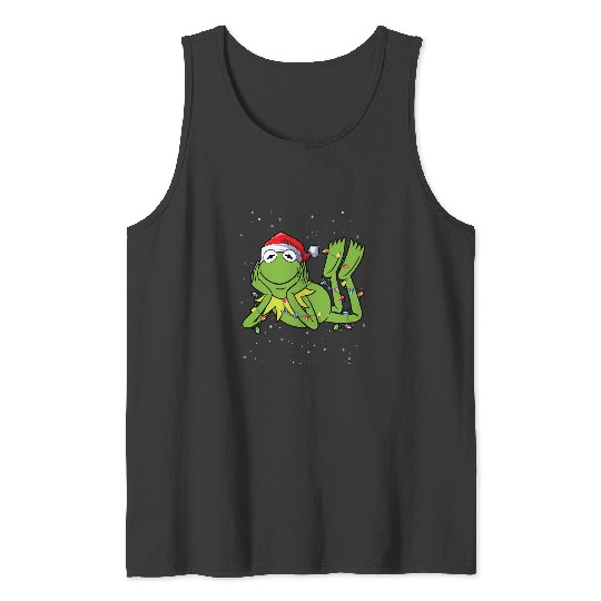 Disney Muppets Holiday The Kermit Frog Christmas Lights Tank Tops