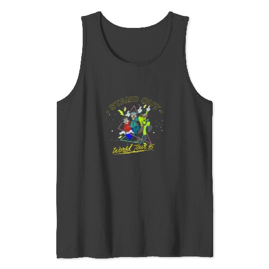 Disney Powerline  Color Tank Tops, Vintage Disney Goofy Powerline Tank Tops