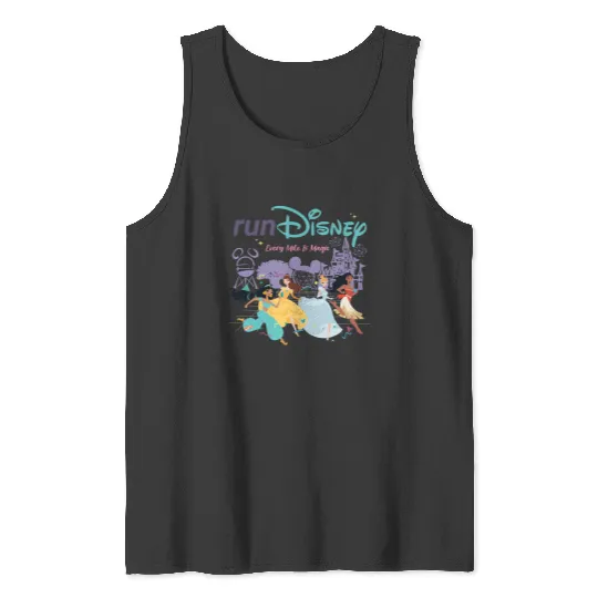 Discover Retro Run Disney Marathon Princess Tank Tops