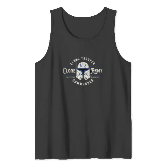Star Wars Rex Clone Wars Clone Army Commander Emblem Tank Tops, Vintage Disney Star Wars Tank Tops, Clone Trooper Star Wars Tank Tops