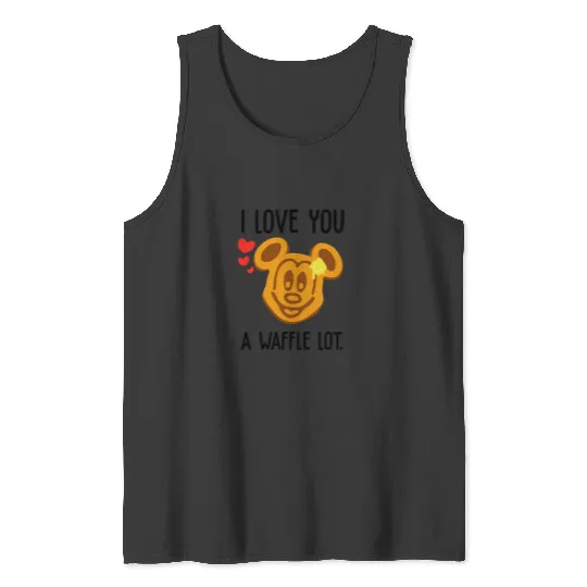 I Love You a Waffle Lot Mickey Waffle Disney Tank Tops, Disney Food Tank Tops