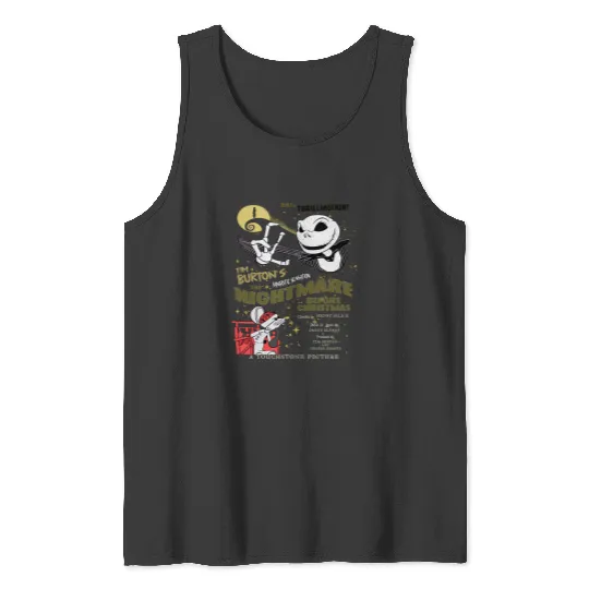 Retro The Nightmare Before Christmas Tank Tops, Jack Skellington Tank Tops, Disney Halloween Tank Tops